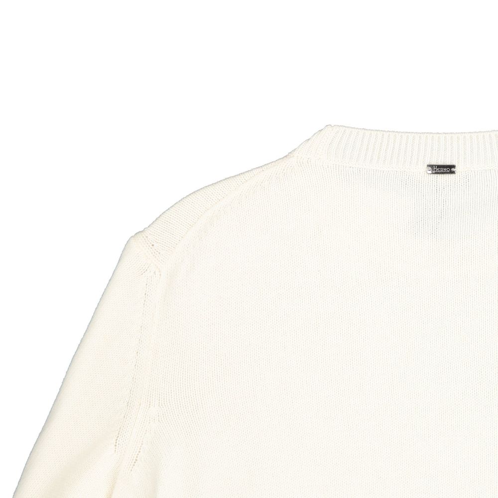 Herno White Cashmere Sweater | Regal Royce
