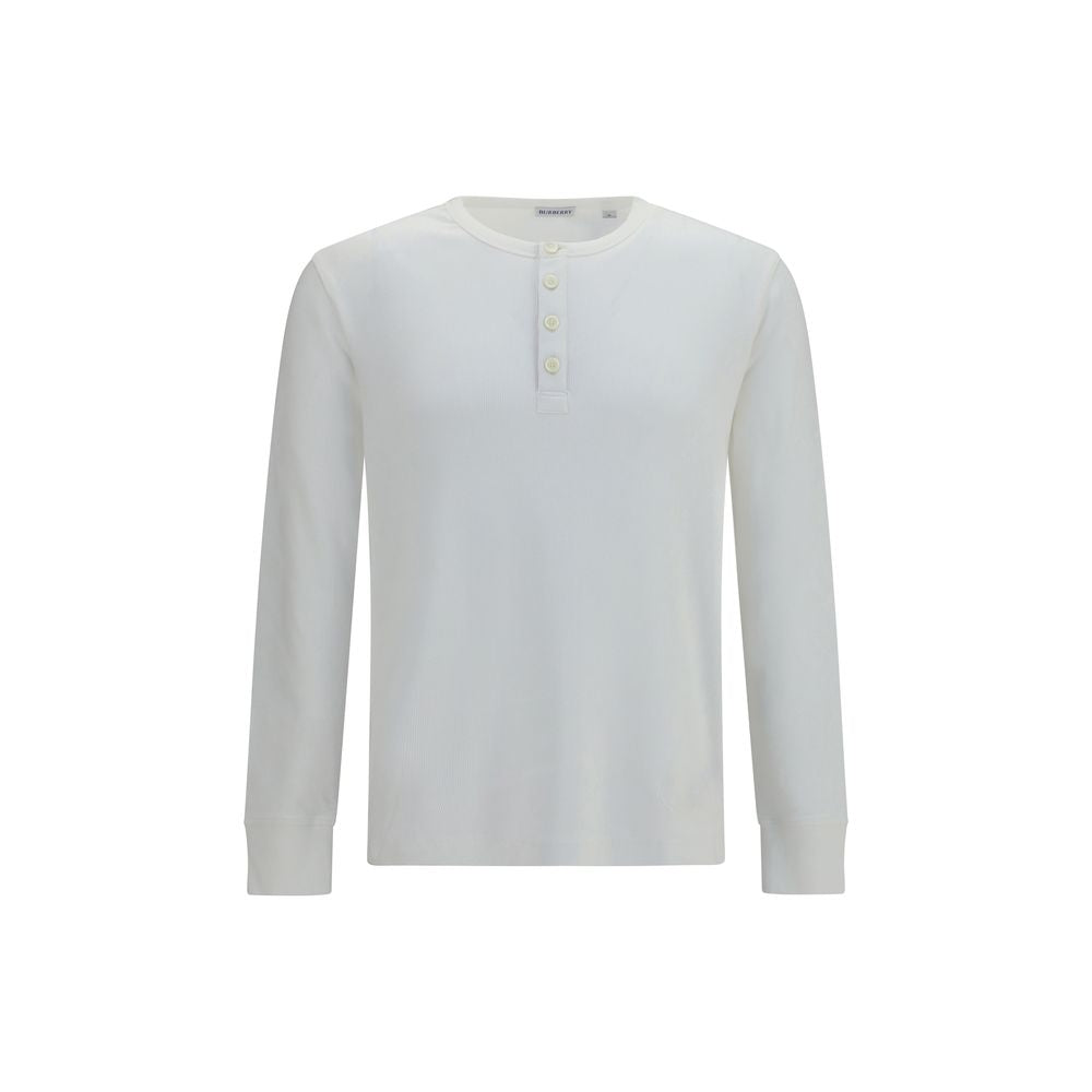 Burberry White Cotton Long Sleeve T-Shirt | Regal Royce