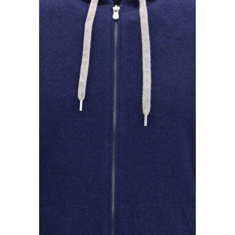 Brunello Cucinelli Blue Cashmere Sweatshirt | Regal Royce