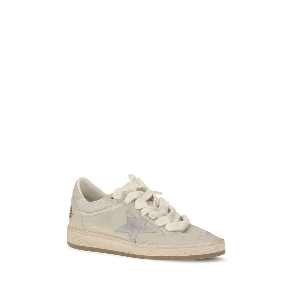 Golden Goose Beige Calf Leather Bos Taurus Low Top Sneakers | Regal Royce