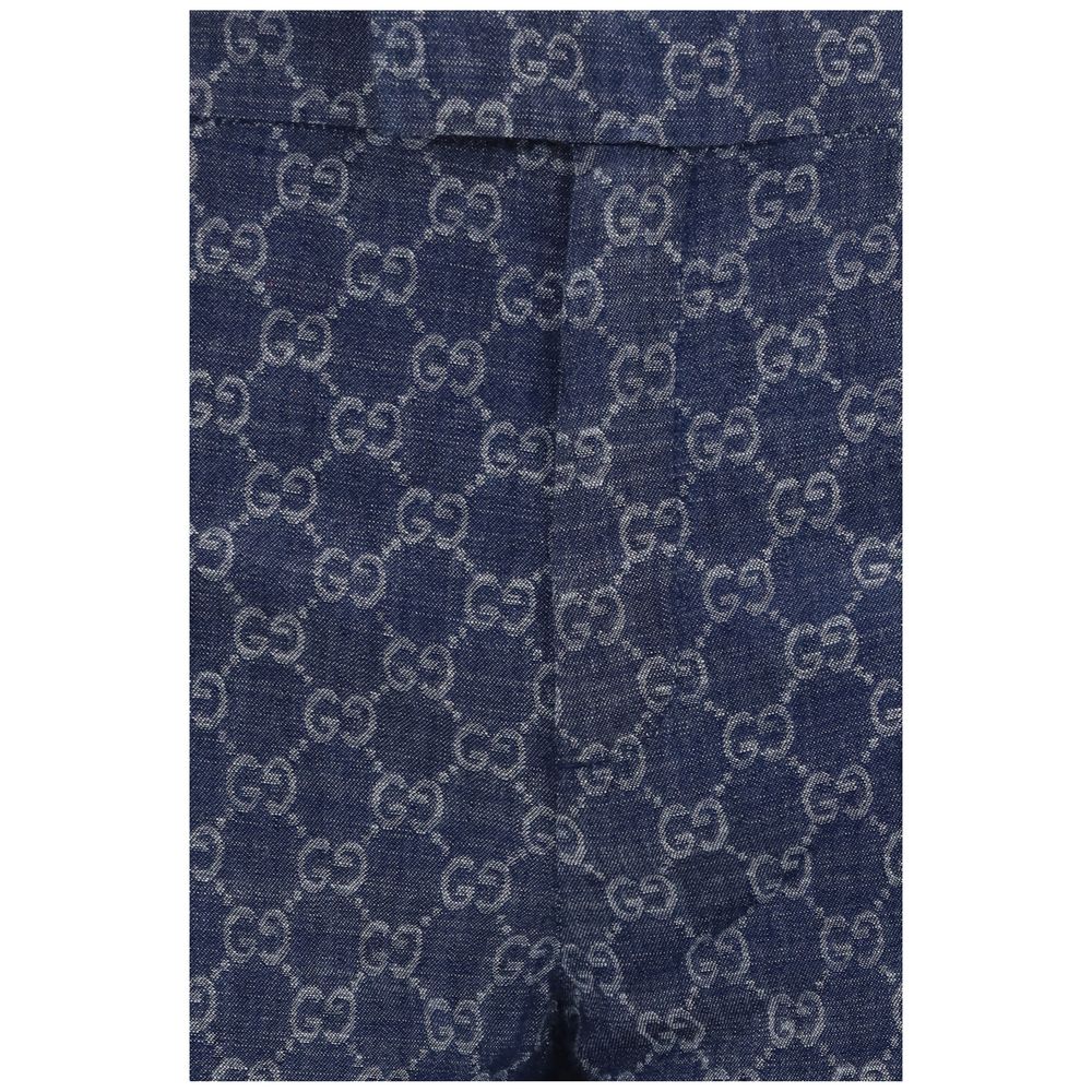 Gucci Blue Cotton Casual Pants | Regal Royce