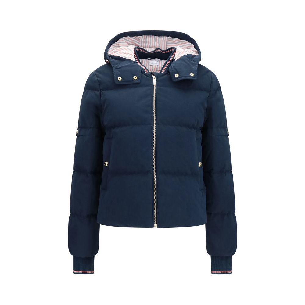 Thom Browne Blue Cotton Full-Length Jacket | Regal Royce