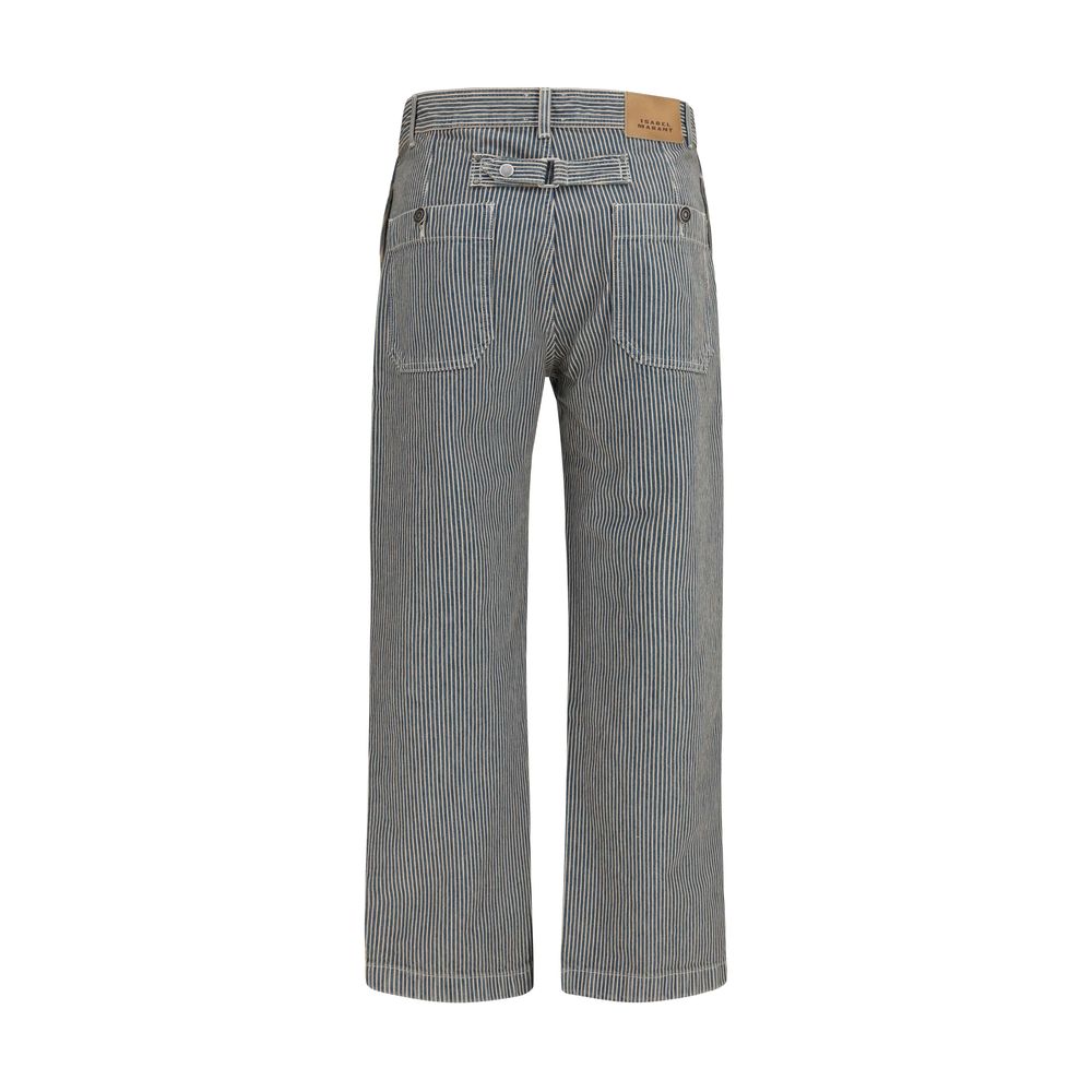 Isabel Marant Étoile Blue Polyester Casual Pants | Regal Royce