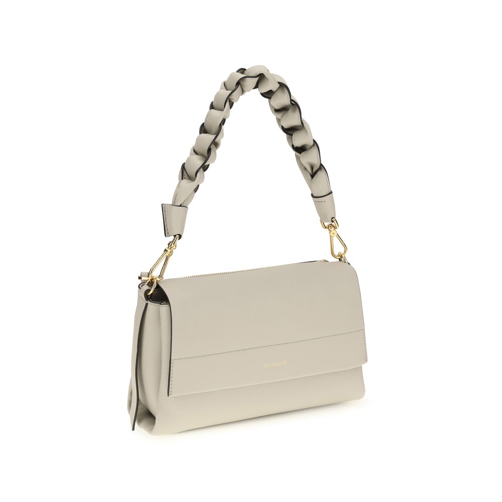Coccinelle Beige Calf Leather Bos Taurus Shoulder Bag | Regal Royce