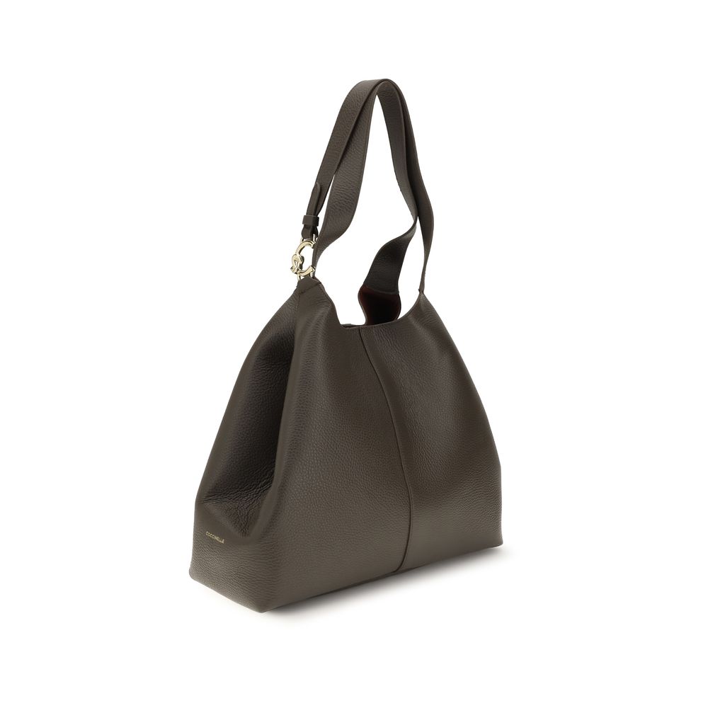 Coccinelle Brown Calf Leather Bos Taurus Shoulder Bag | Regal Royce