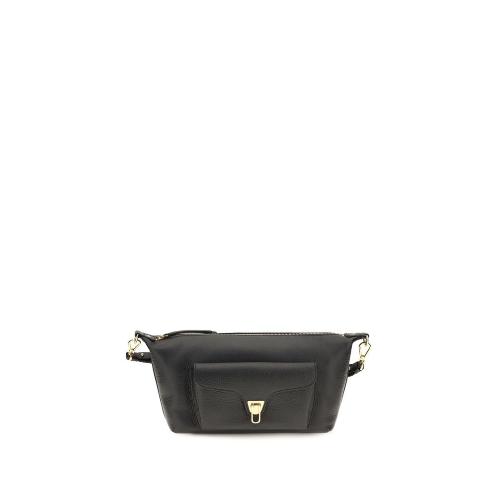 Coccinelle Black Calf Leather Bos Taurus Shoulder Bag | Regal Royce