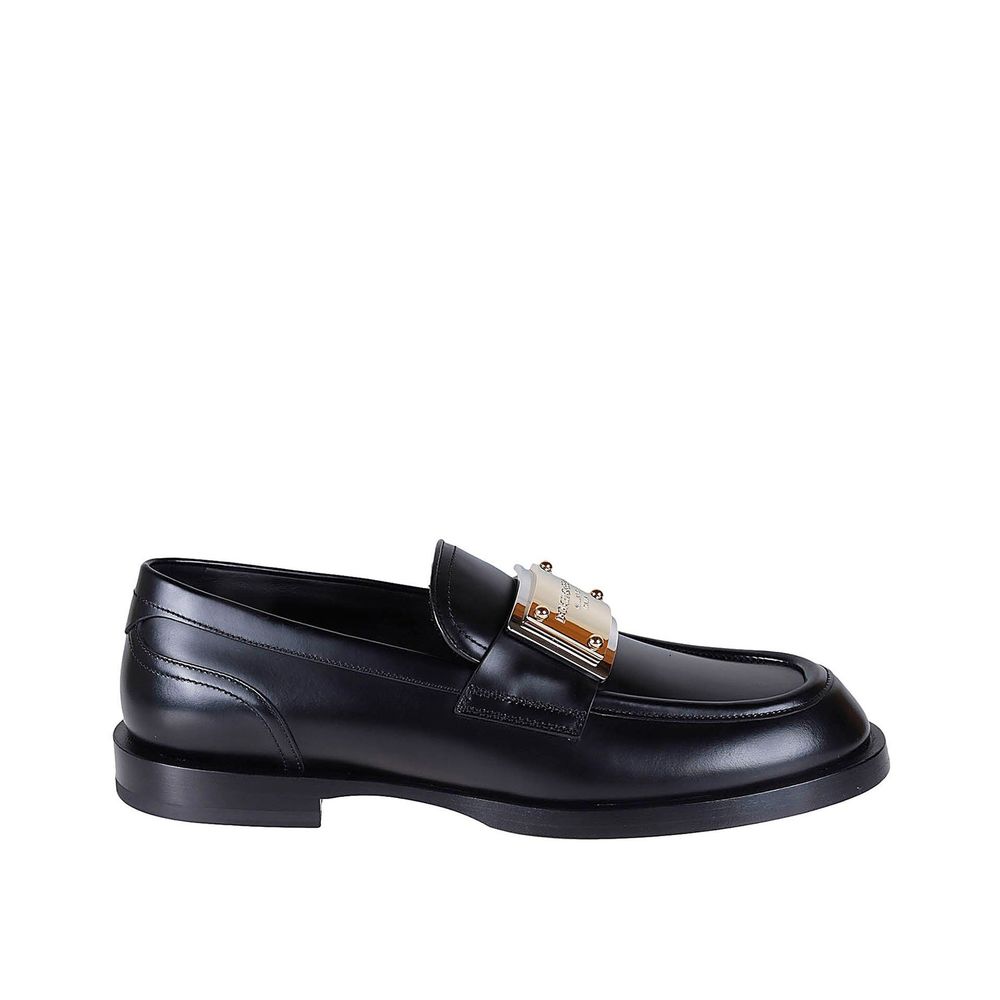 Dolce & Gabbana Black Calfskin Slip-On Loafers | Regal Royce