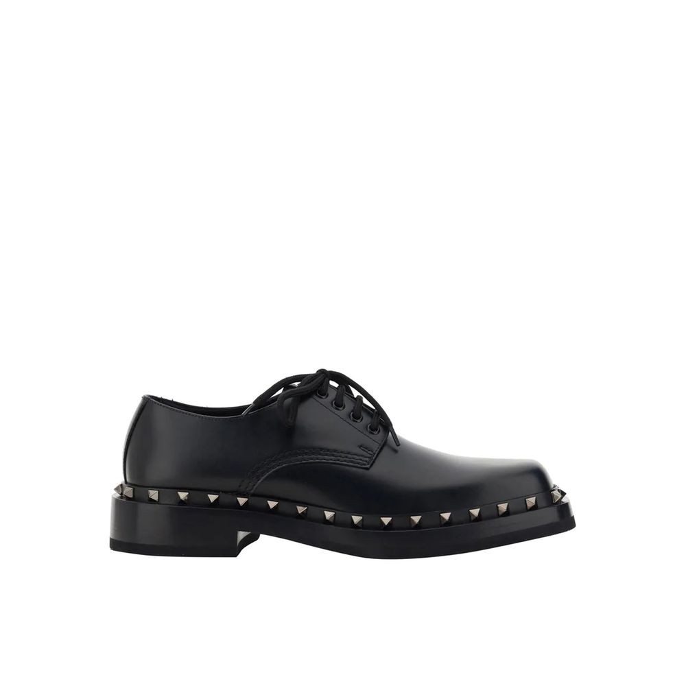 Valentino Garavani Black Calfskin Oxfords And Derbies | Regal Royce