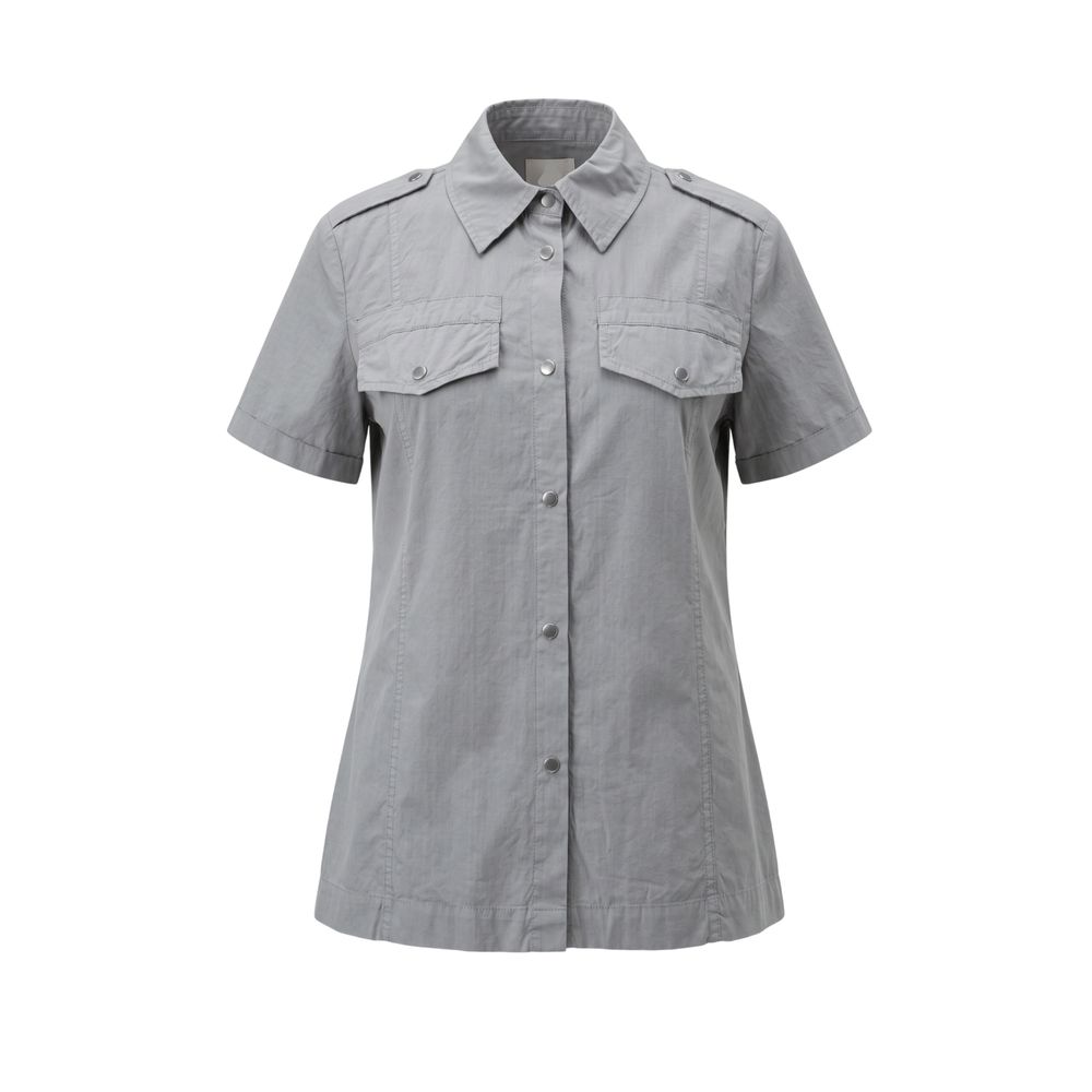 Mr&Mrs Italy Grey Cotton Women Shirt | Regal Royce