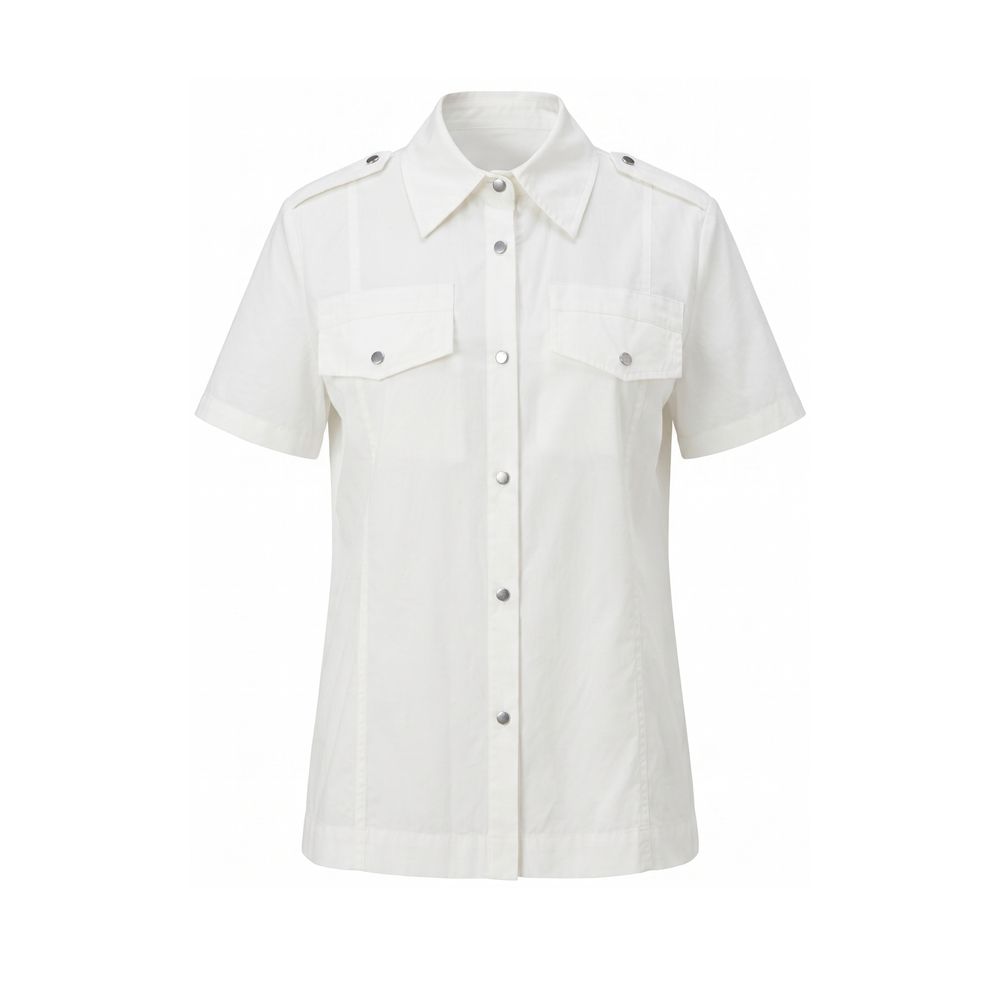Mr&Mrs Italy White Cotton Women Shirt | Regal Royce