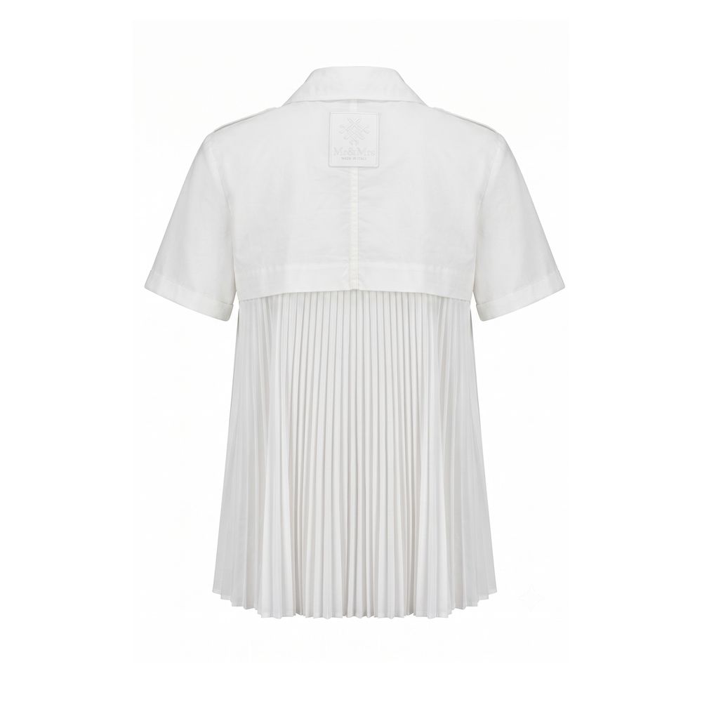 Mr&Mrs Italy White Cotton Women Shirt | Regal Royce