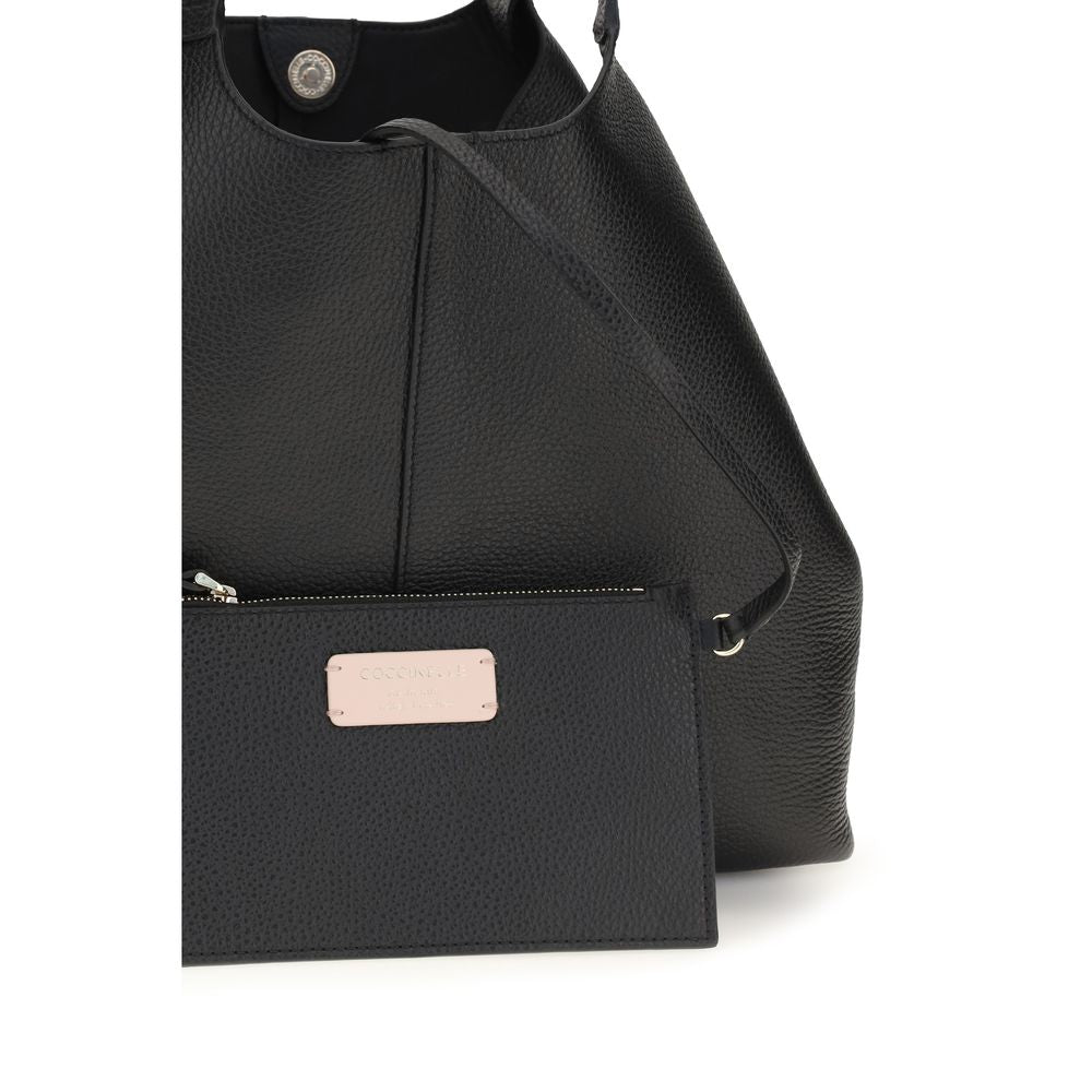 Coccinelle Black Calf Leather Bos Taurus Shoulder Bag | Regal Royce