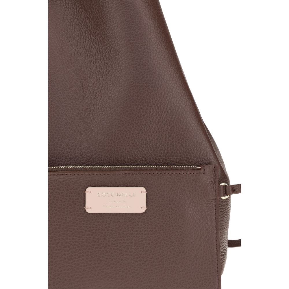 Coccinelle Beige Calf Leather Bos Taurus Shoulder Bag | Regal Royce
