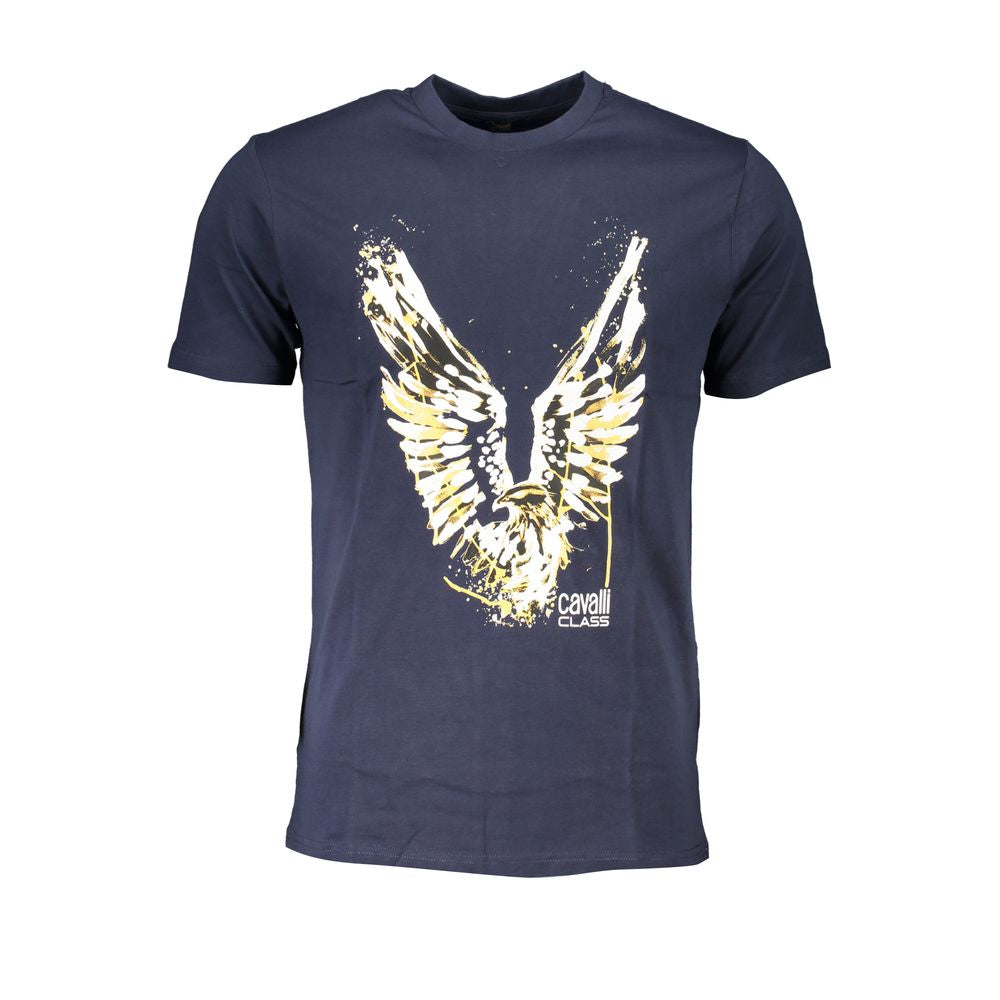 Cavalli Class Blue Cotton Men's T-Shirt | Regal Royce