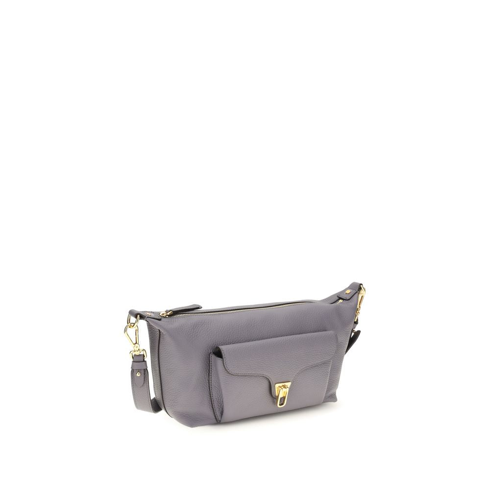 Coccinelle Gray Calf Leather Bos Taurus Shoulder Bag | Regal Royce