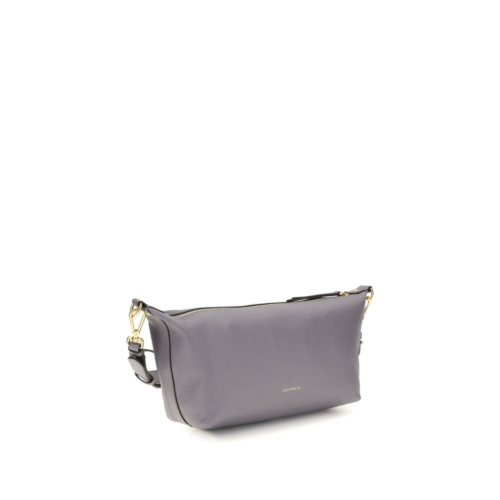 Coccinelle Gray Calf Leather Bos Taurus Shoulder Bag | Regal Royce
