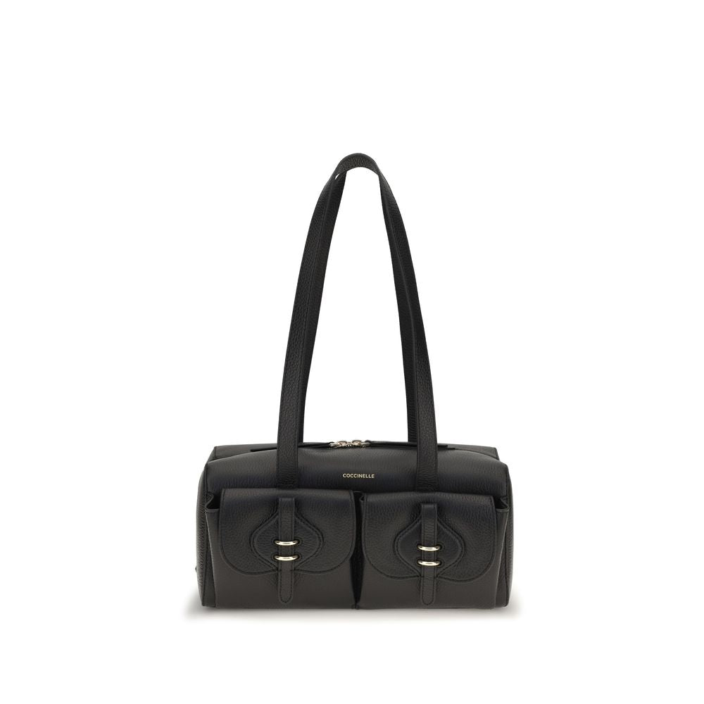 Coccinelle Black Calf Leather Bos Taurus Shoulder Bag | Regal Royce