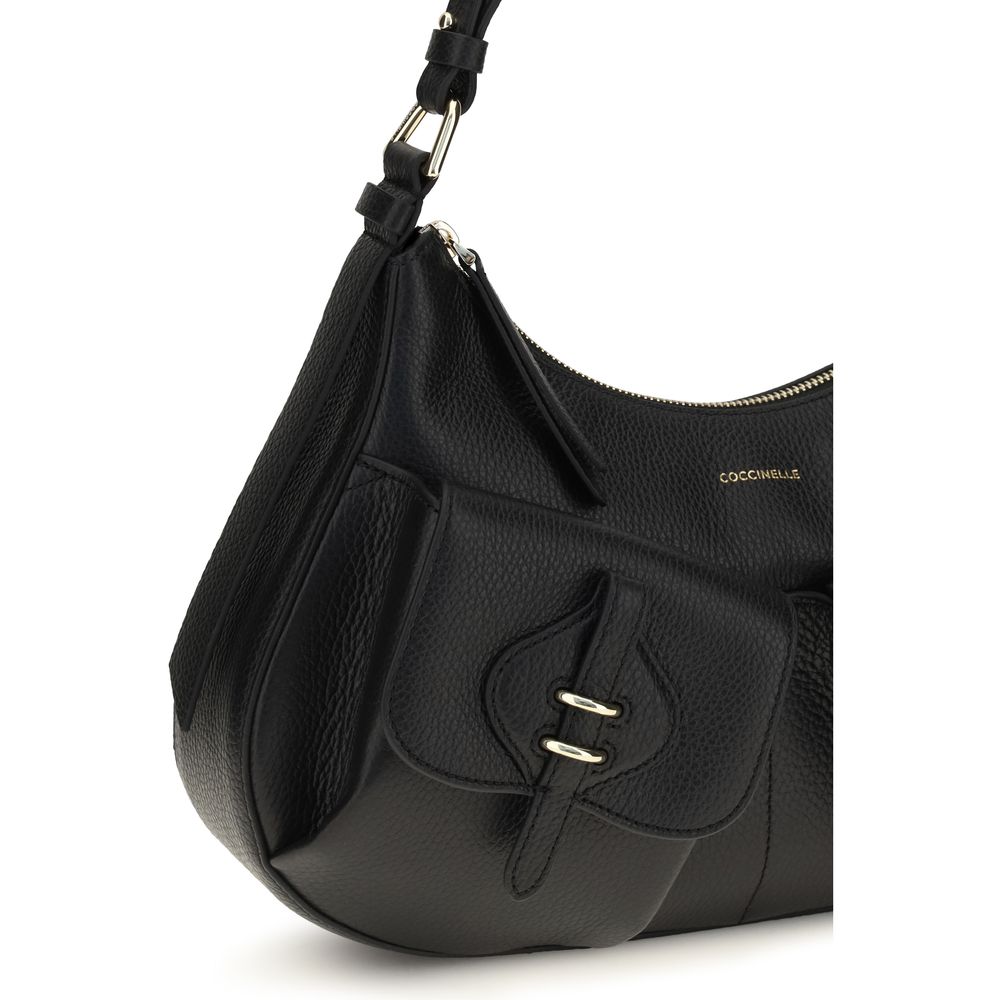 Coccinelle Black Calf Leather Bos Taurus Shoulder Bag | Regal Royce