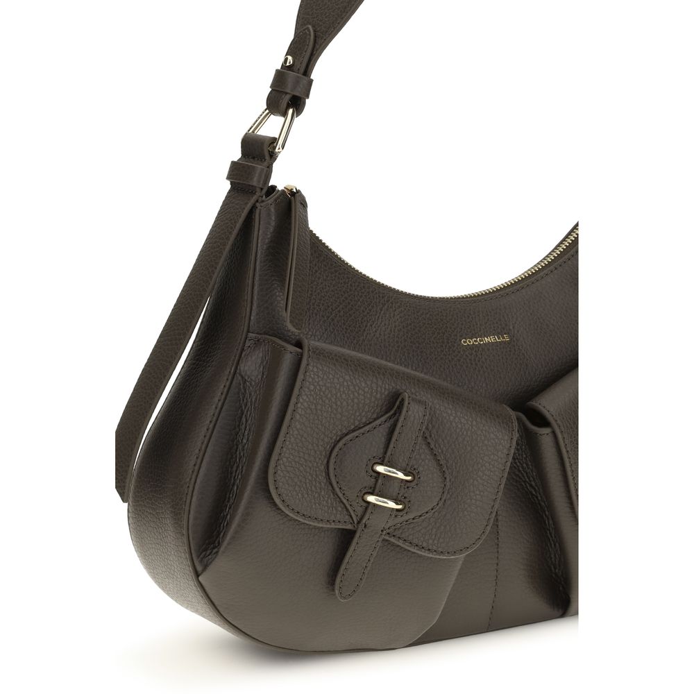 Coccinelle Brown Calf Leather Bos Taurus Shoulder Bag | Regal Royce
