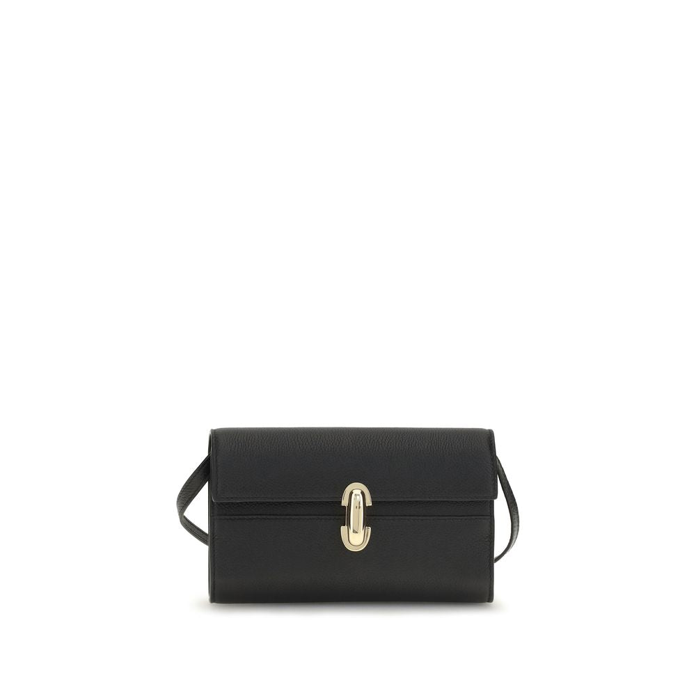 Savette Black Calf Leather Bos Taurus Shoulder Bag | Regal Royce