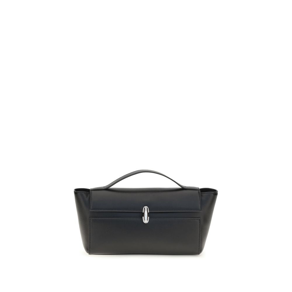 Savette Black Calf Leather Bos Taurus Shoulder Bag | Regal Royce