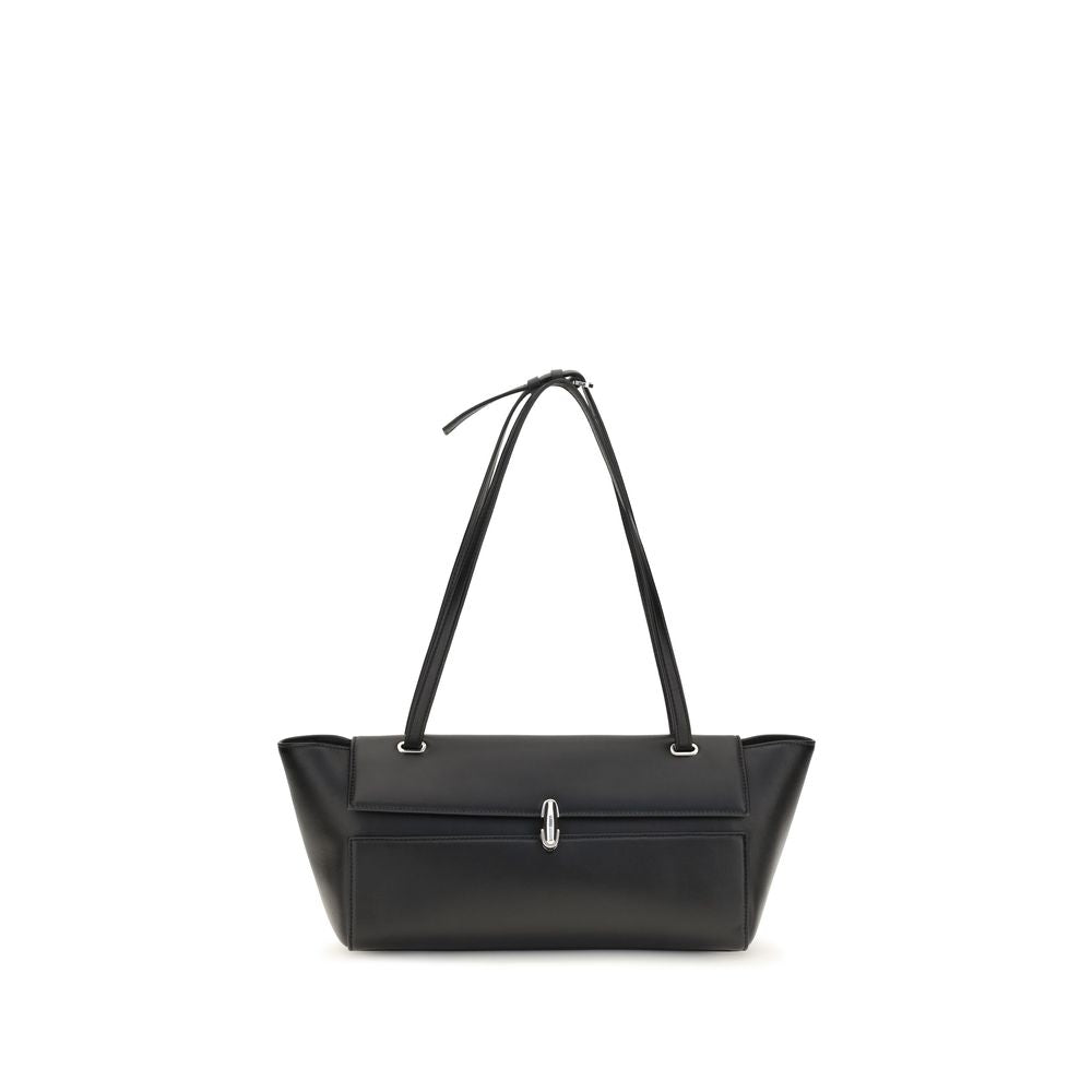 Savette Black Calf Leather Bos Taurus Shoulder Bag | Regal Royce