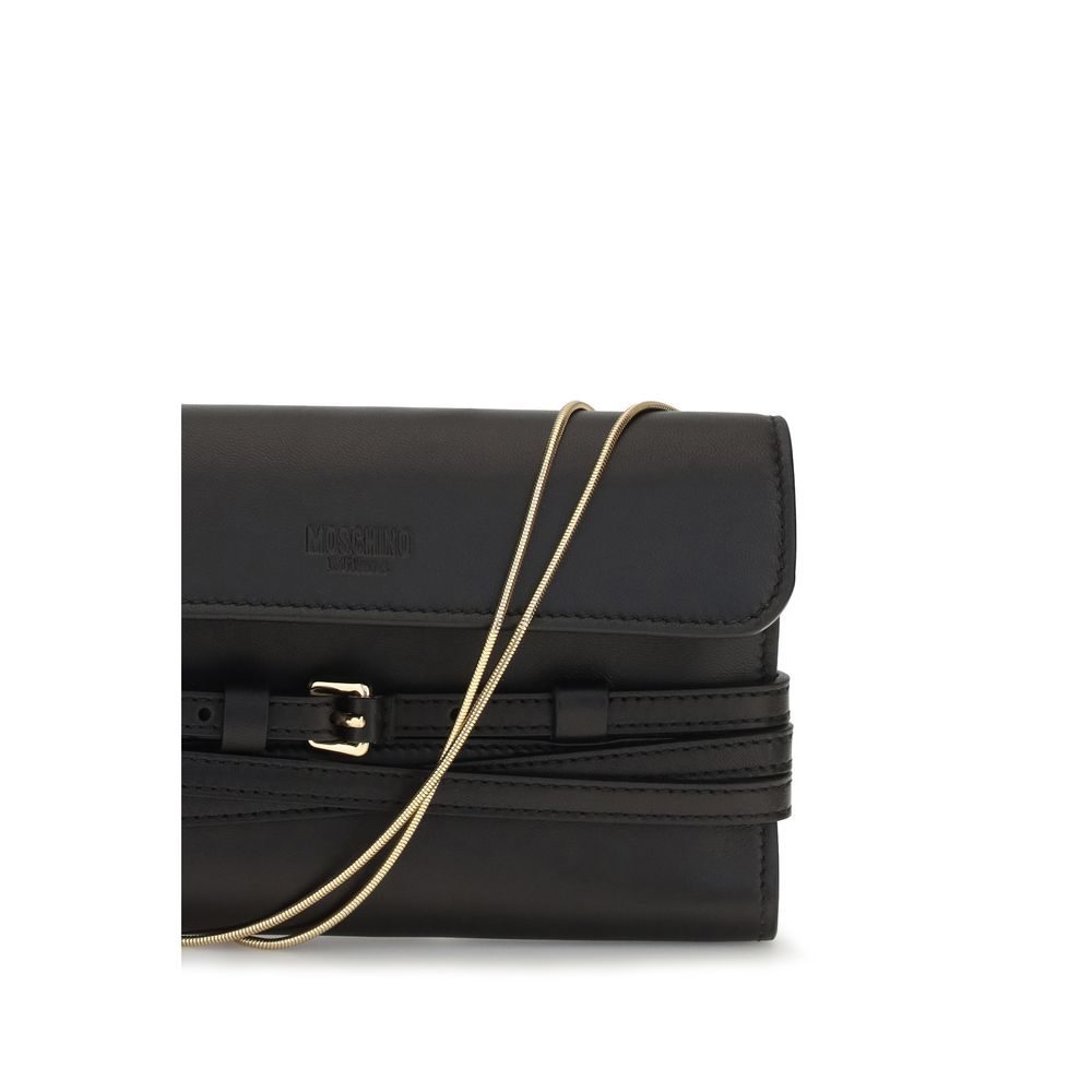 Moschino Black Goatskin Shoulder Bag | Regal Royce