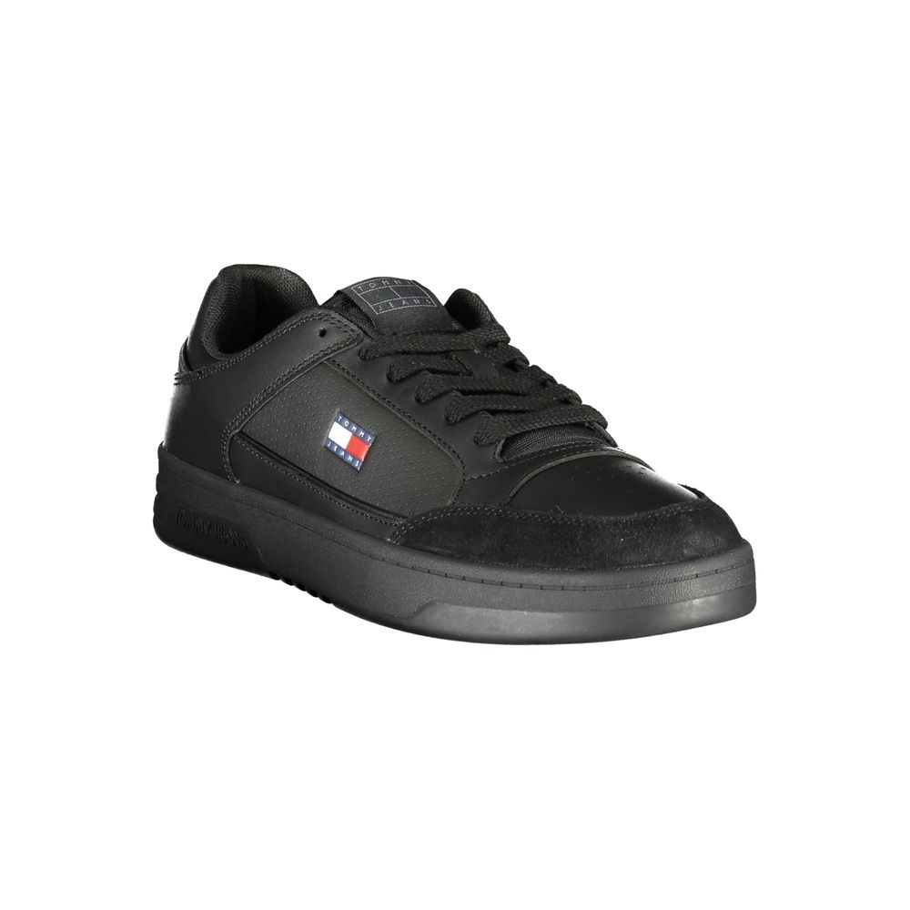 Tommy Hilfiger Black Polyurethane Men's Sneaker | Regal Royce