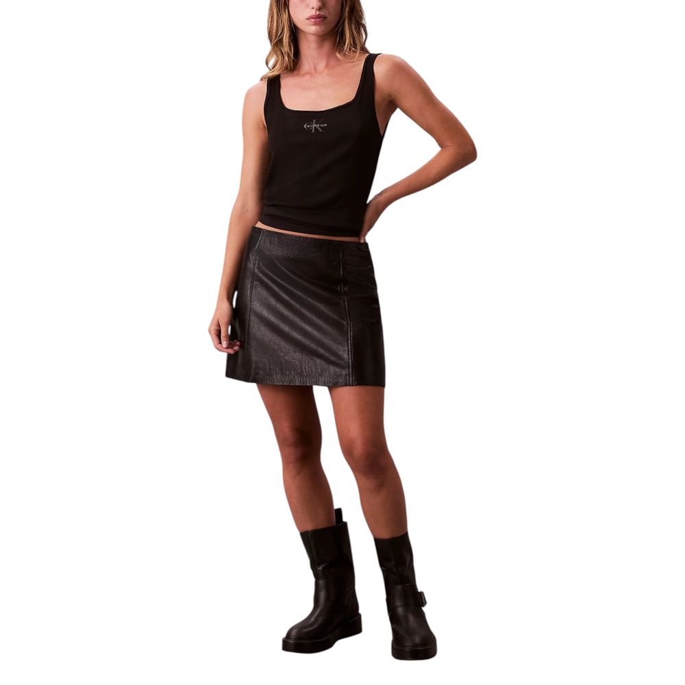 Calvin Klein Jeans Black Cotton Tank Tops | Regal Royce