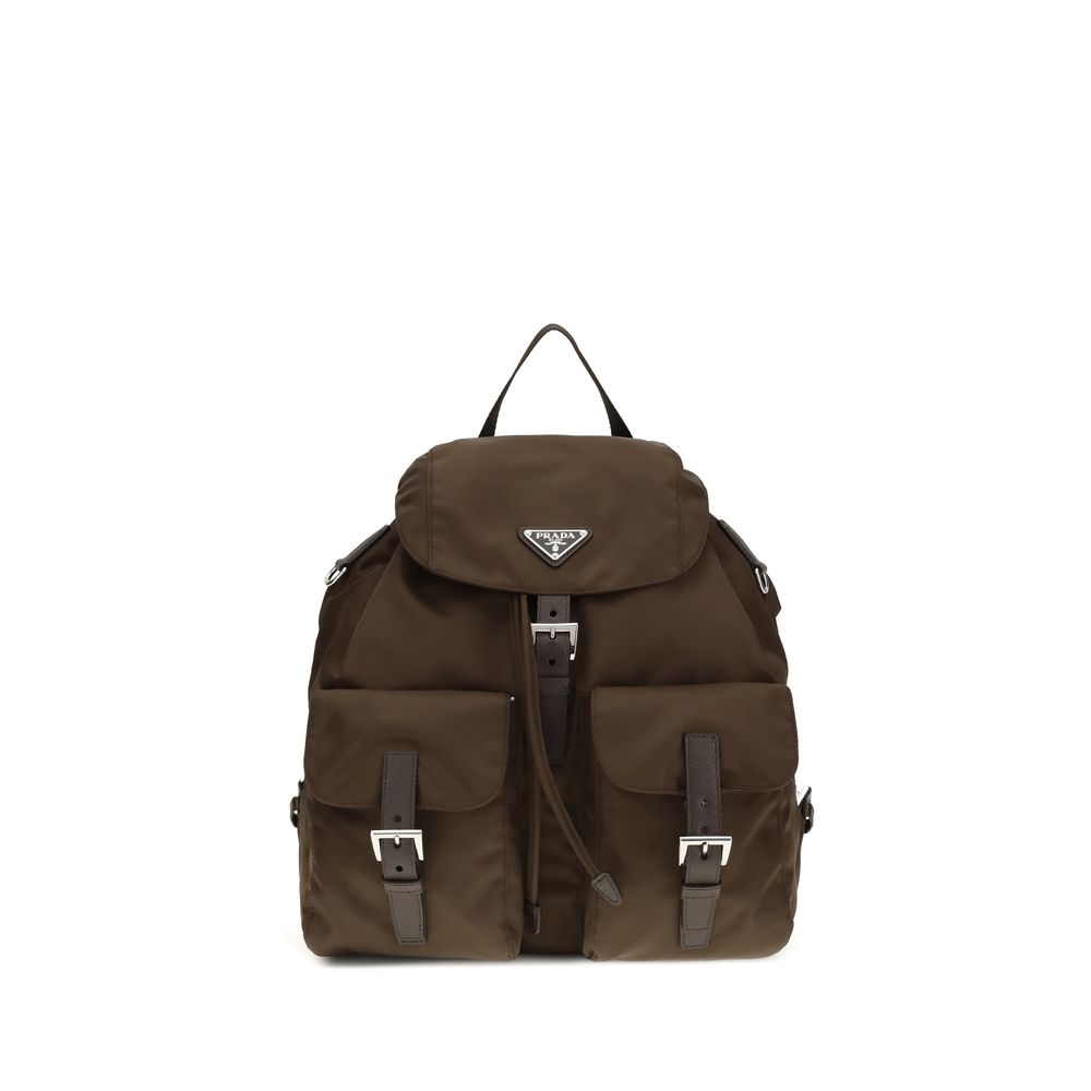Prada Brown Recycled Polyamide Backpack | Regal Royce