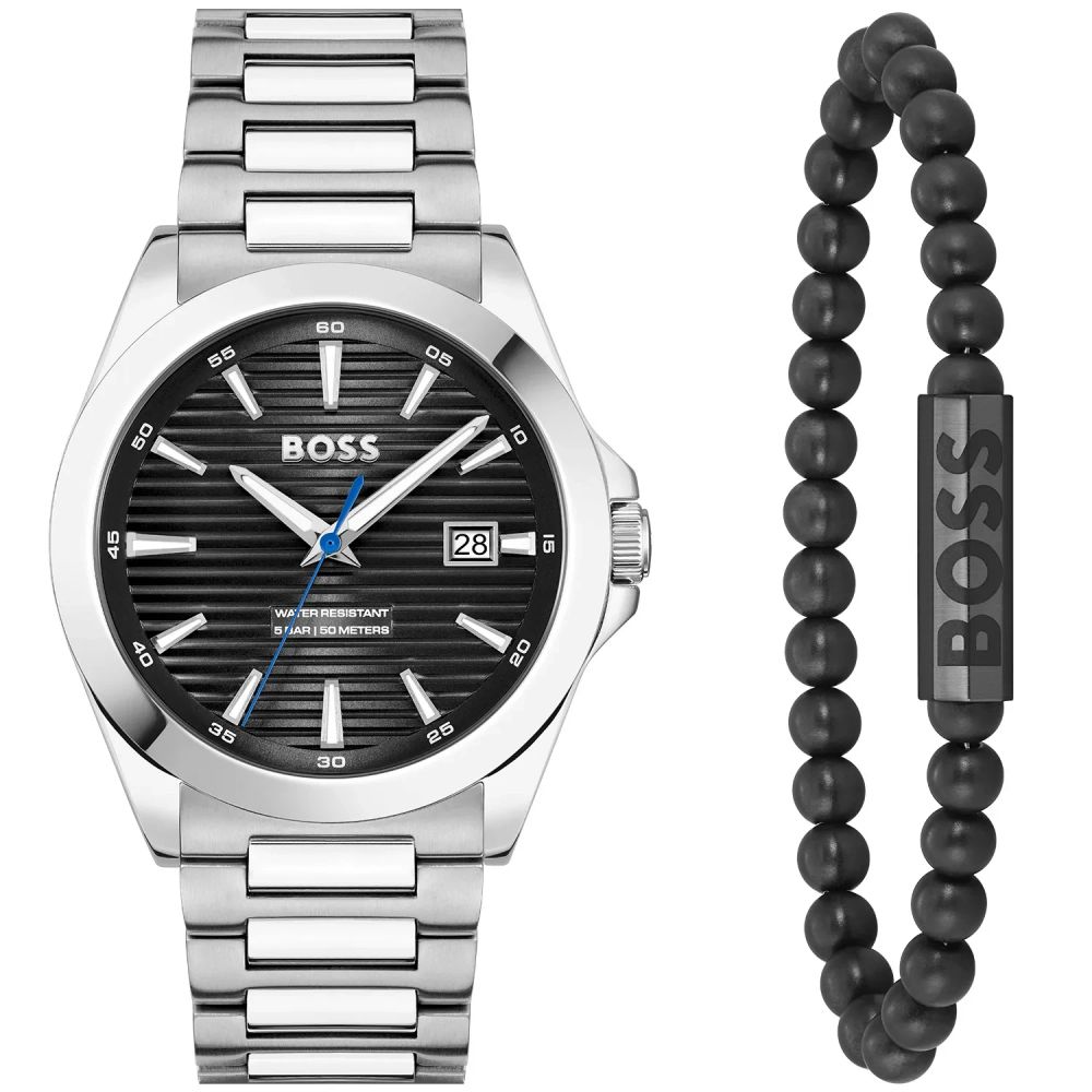 Hugo Boss Gray Stainless Steel Dress Watch | Regal Royce
