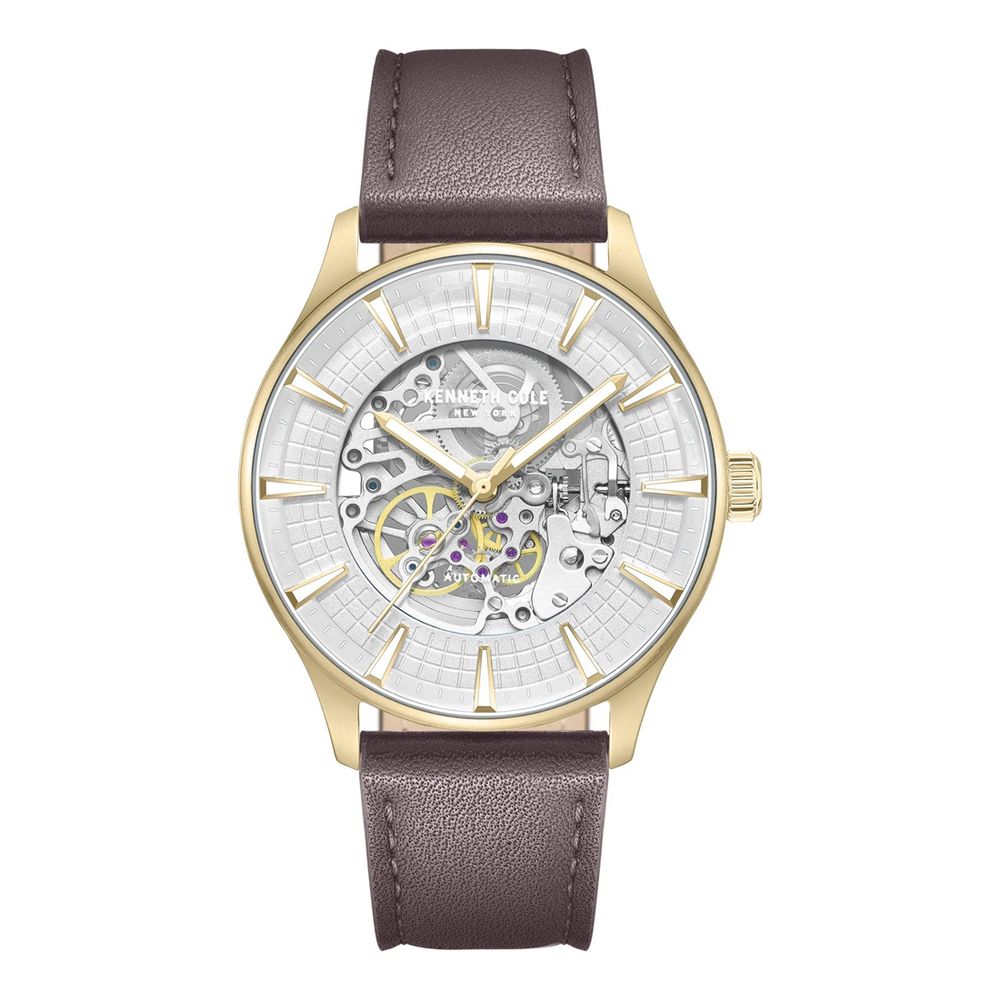 Kenneth Cole Brown Leather Dress Watch | Regal Royce
