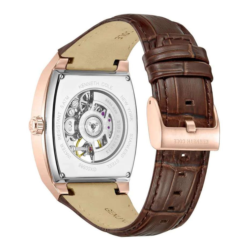 Kenneth Cole Brown Leather Dress Watch | Regal Royce