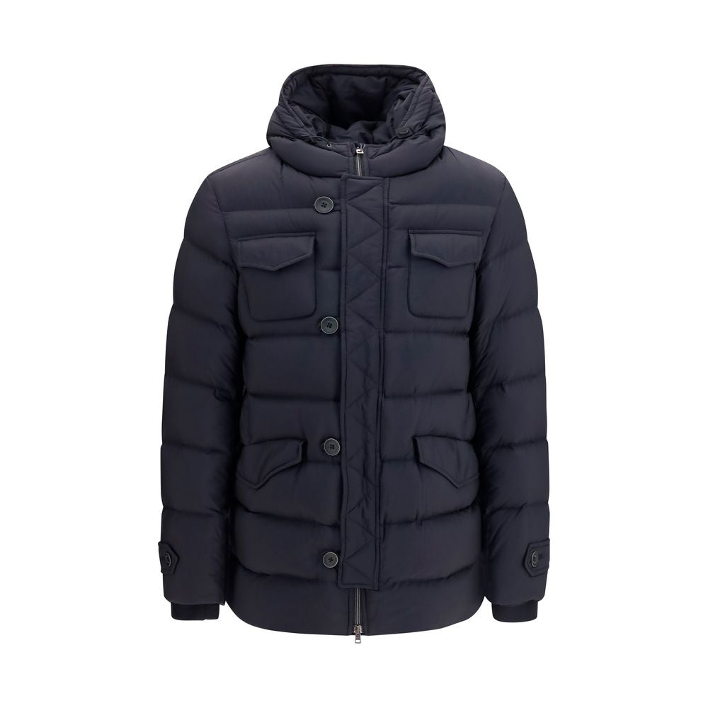 Herno Black Polyester Full-Length Jacket | Regal Royce