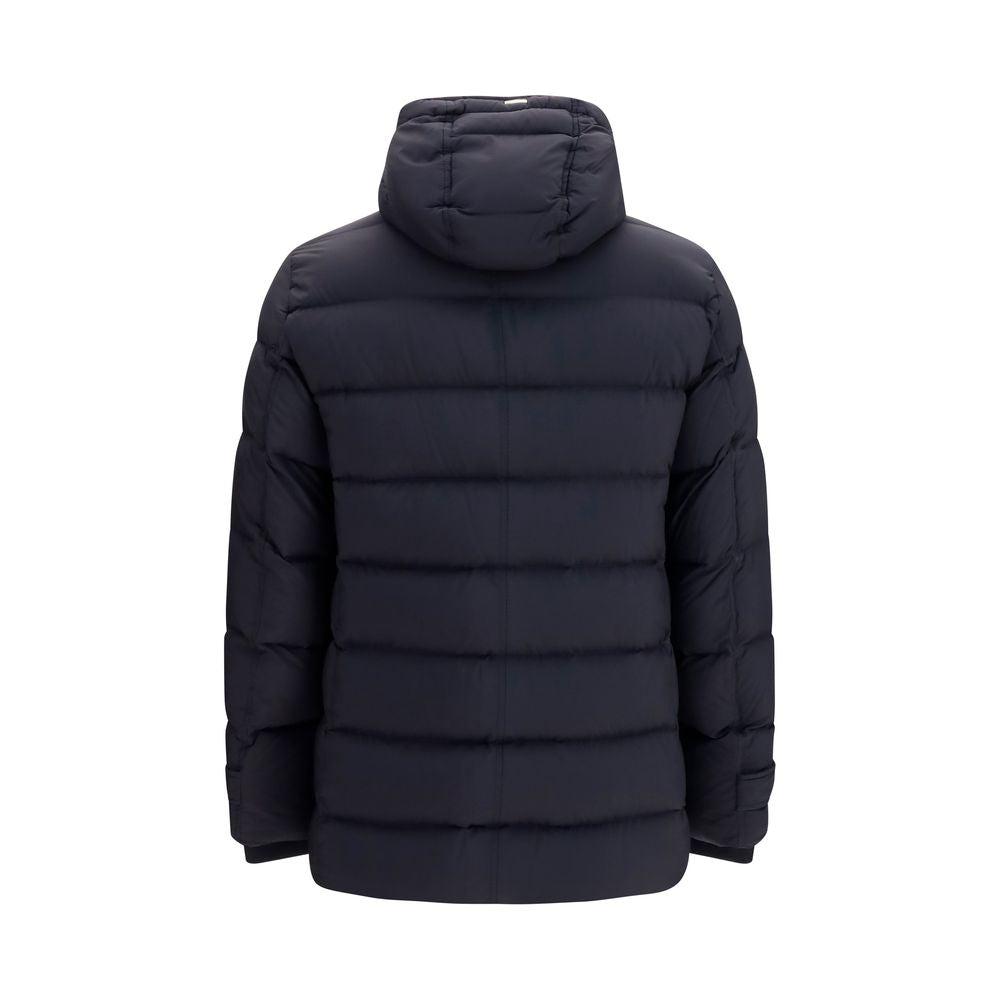 Herno Black Polyester Full-Length Jacket | Regal Royce