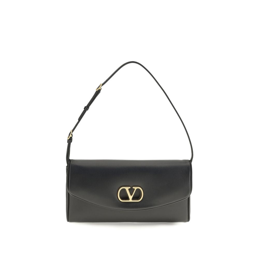 Valentino Garavani Brown Calf Leather Bos Taurus Shoulder Bag | Regal Royce