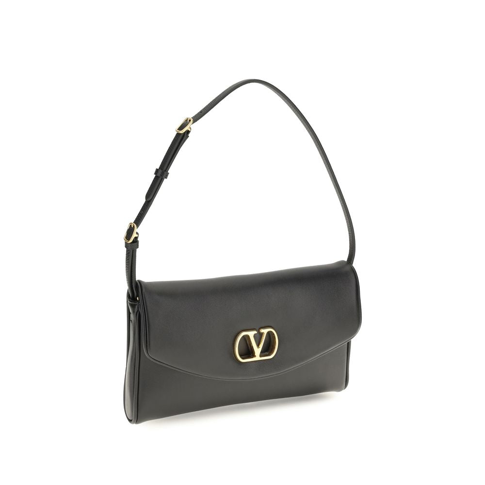 Valentino Garavani Brown Calf Leather Bos Taurus Shoulder Bag | Regal Royce