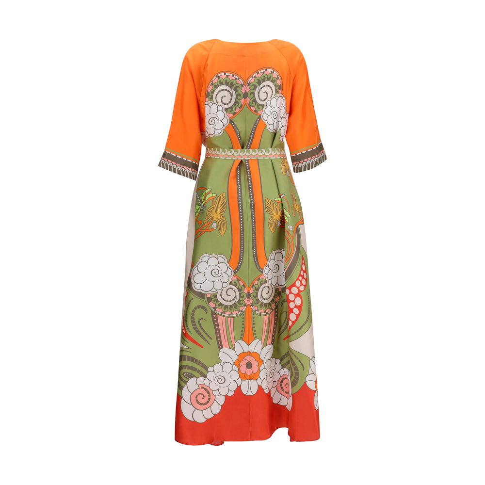 La Double J Multicolor Silk Casual Dress | Regal Royce