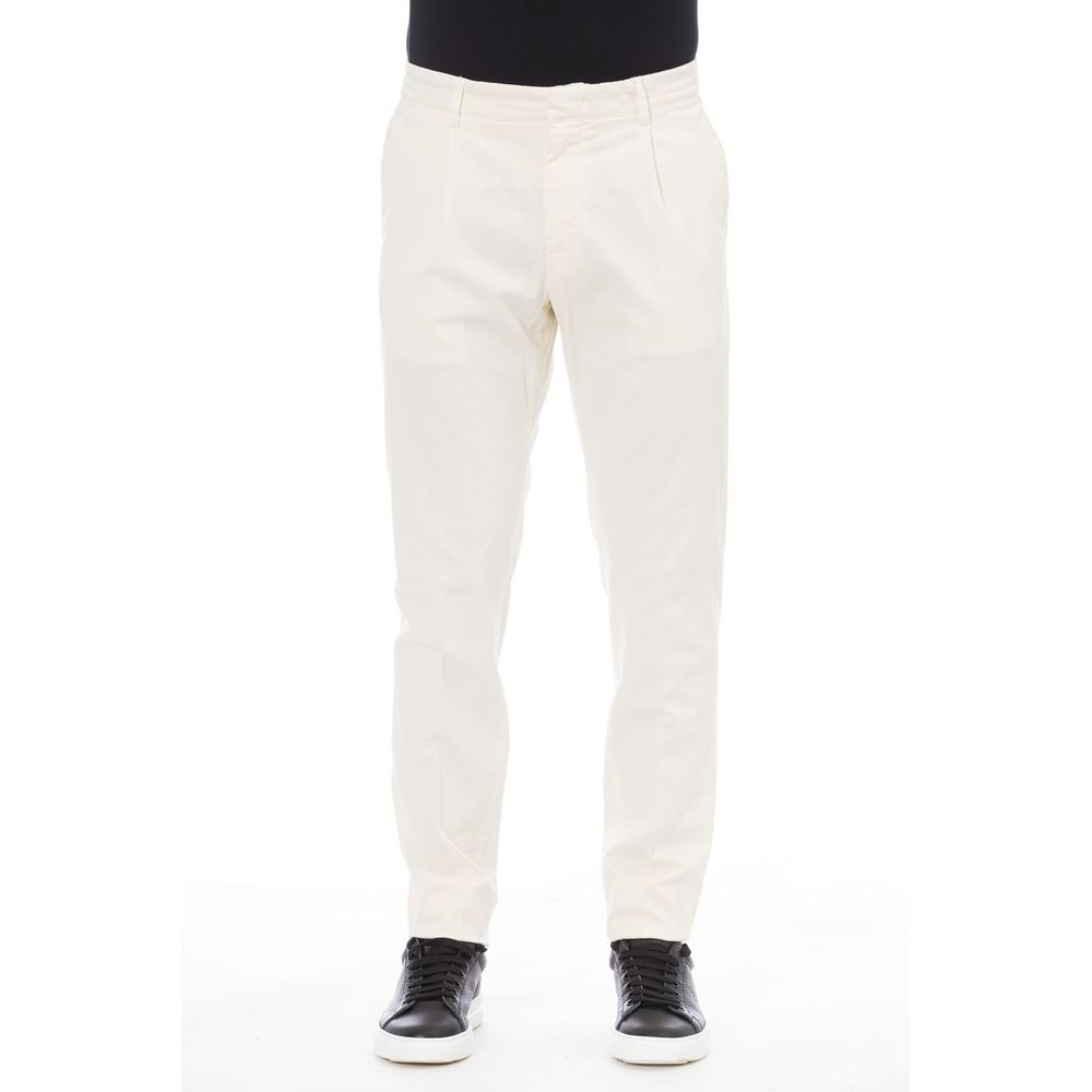 Peserico Beige Cotton Men's Pant | Regal Royce