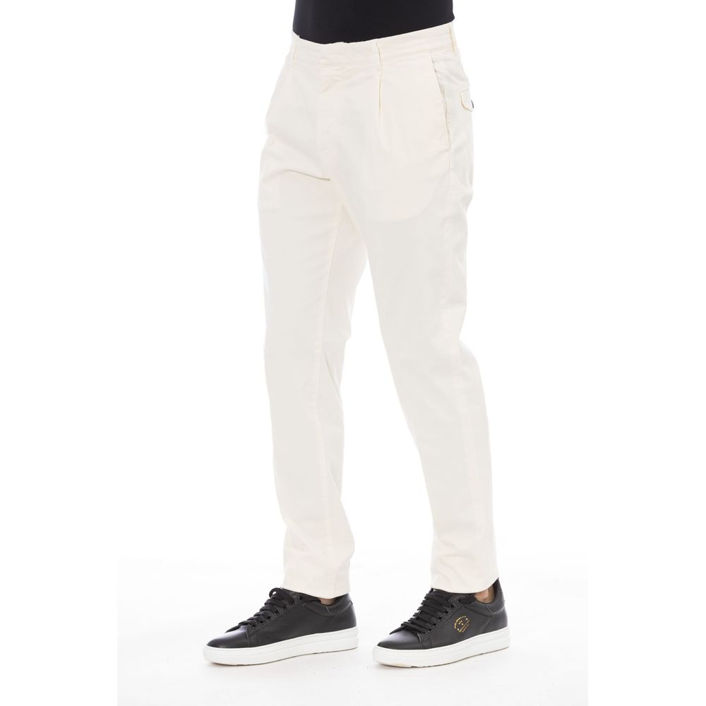 Peserico Beige Cotton Men's Pant | Regal Royce