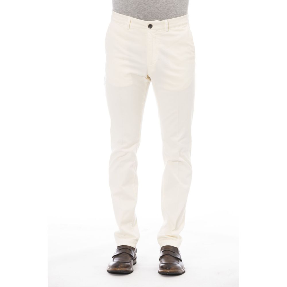 Peserico Beige Cotton Men Pant | Regal Royce