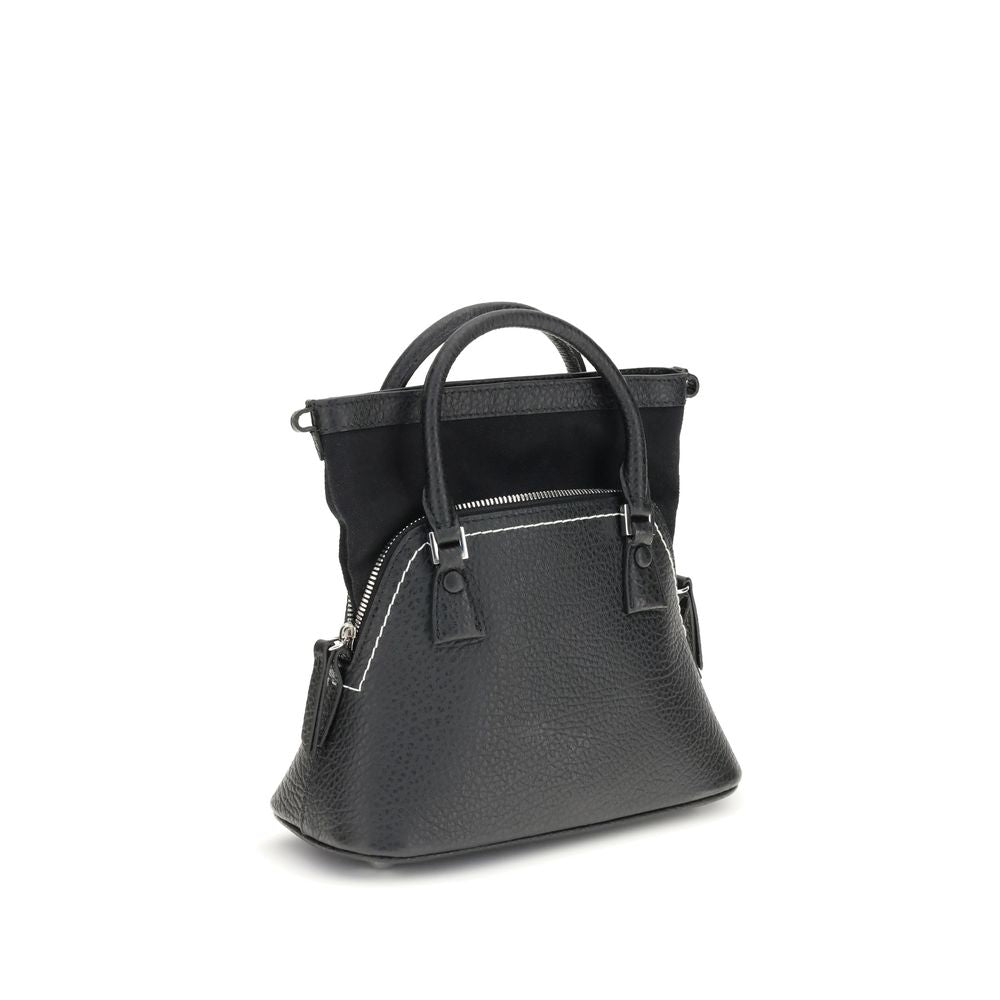 Maison Margiela Black Calf Leather Bos Taurus Shoulder Bag | Regal Royce