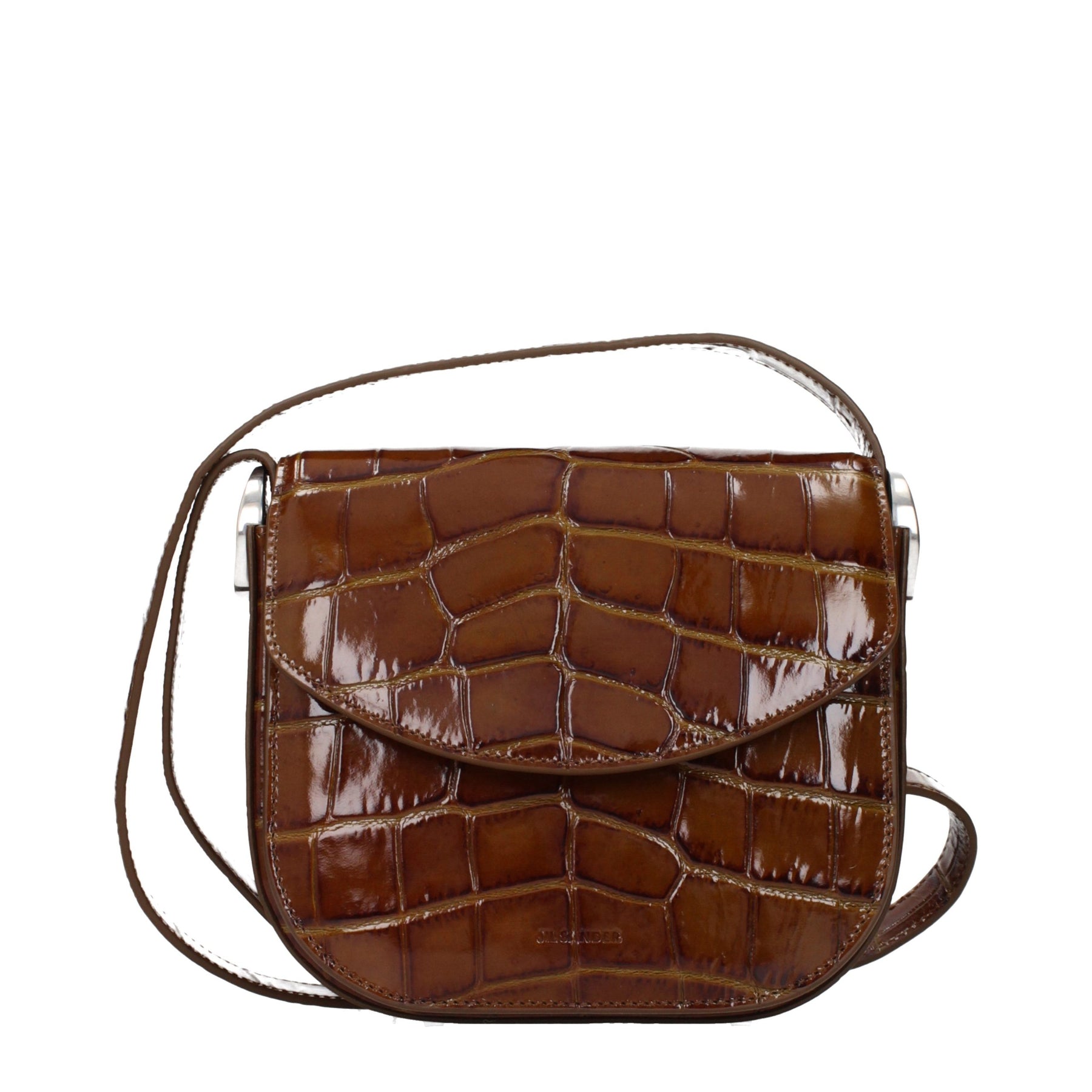Jil Sander Brown Leather Crossbody Bag | Regal Royce