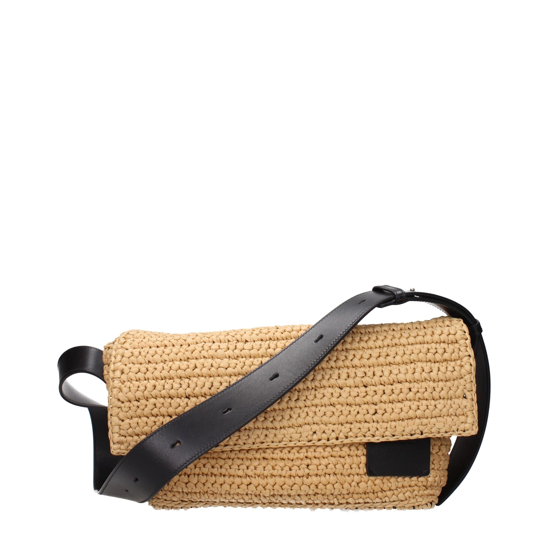 Jil Sander Beige Raffia Crossbody Bag | Regal Royce