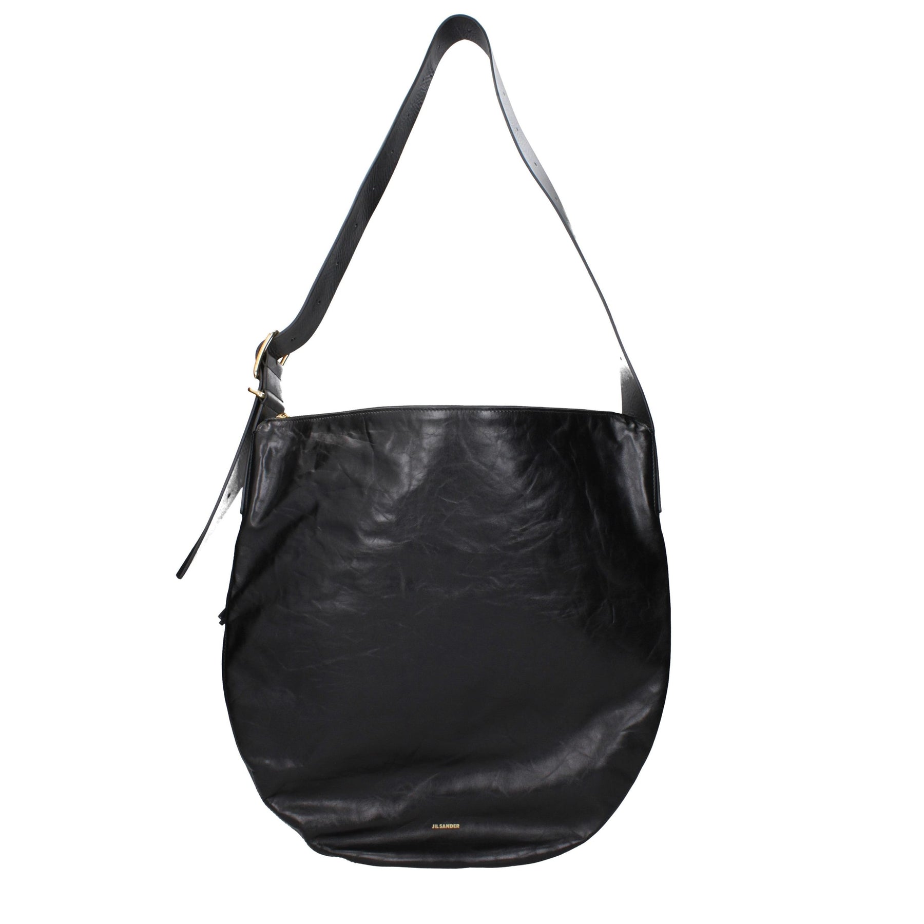 Jil Sander Black Leather Crossbody Bag | Regal Royce