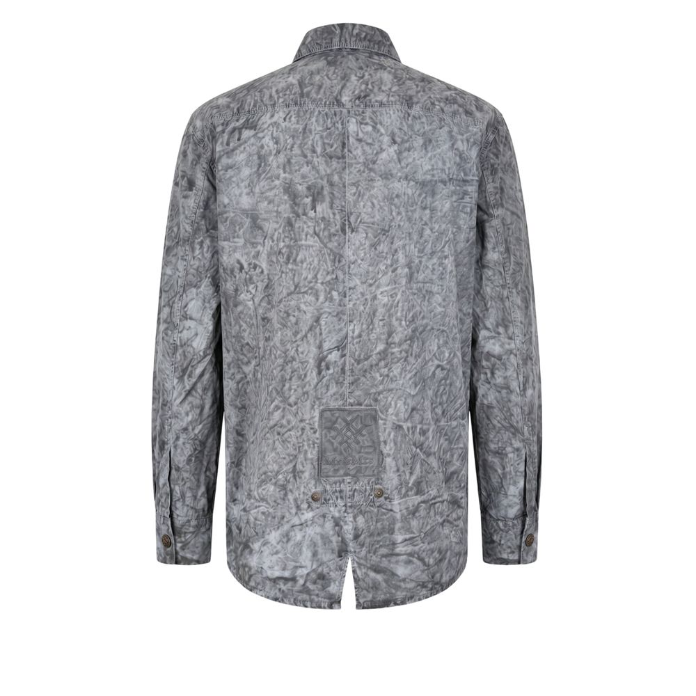 Mr&Mrs Italy Grey Viscose Men Shirt | Regal Royce