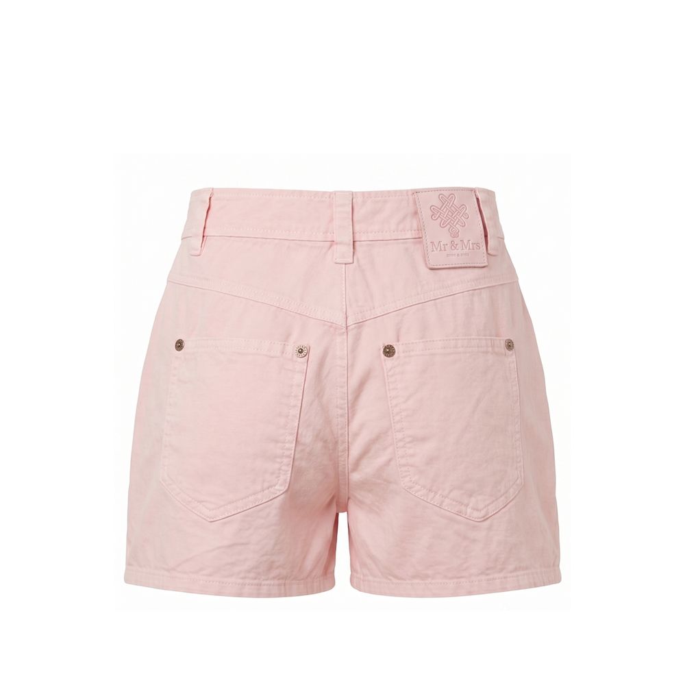 Mr&Mrs Italy Pink Cotton Women Shorts | Regal Royce