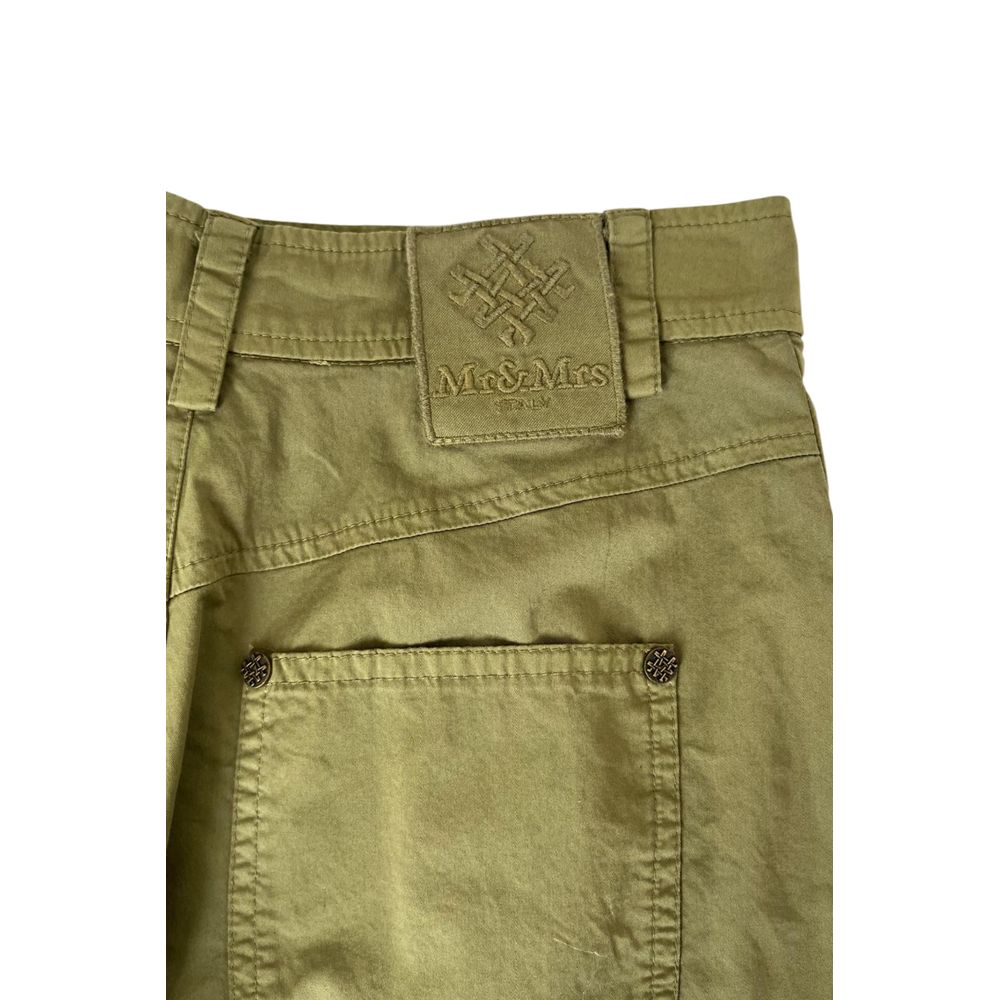 Mr&Mrs Italy Green Cotton Women Shorts | Regal Royce