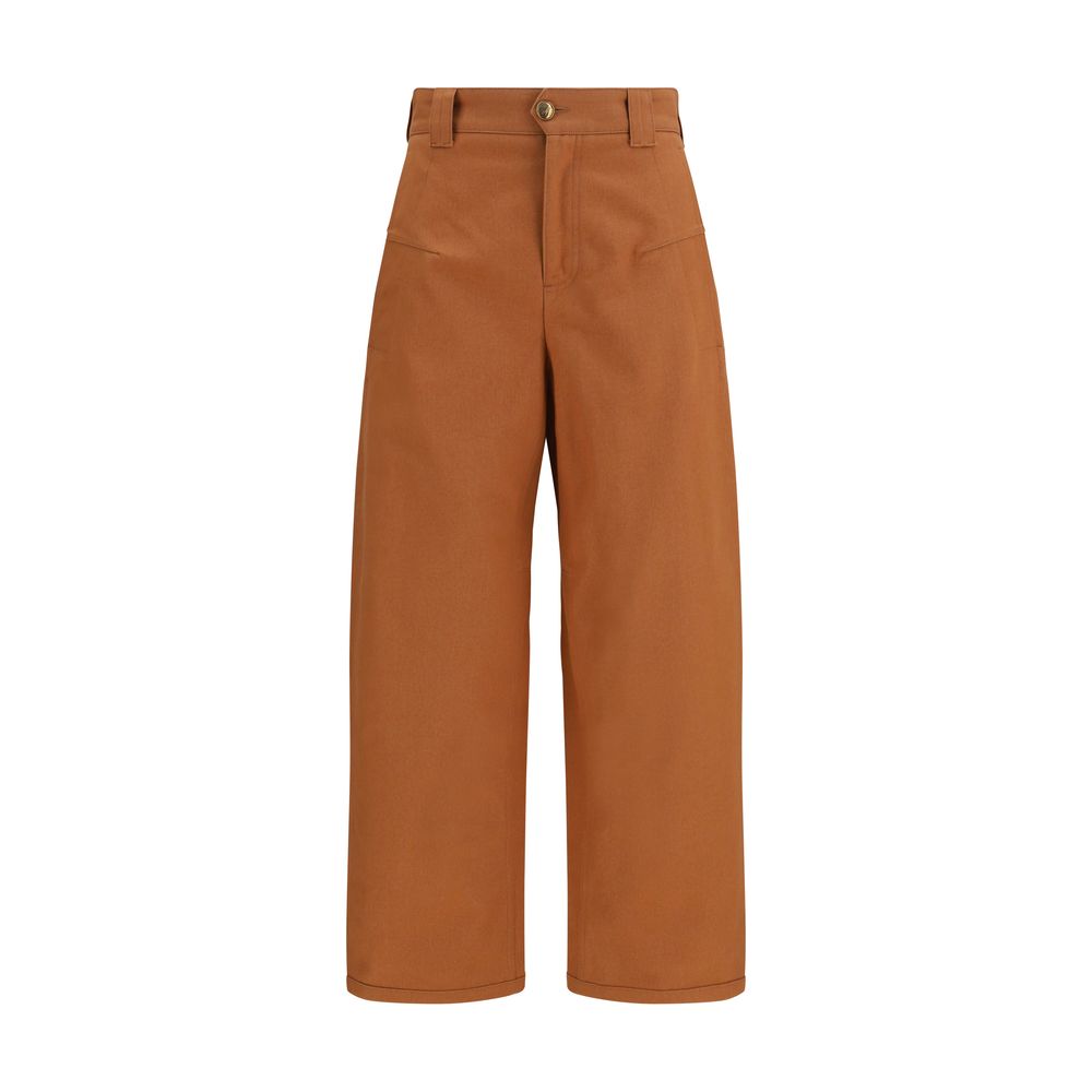 Chloé Orange Cotton Casual Pants | Regal Royce