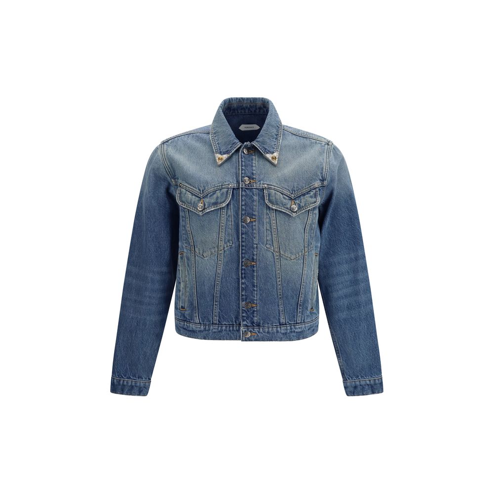 Versace Blue Cotton Denim Jacket | Regal Royce